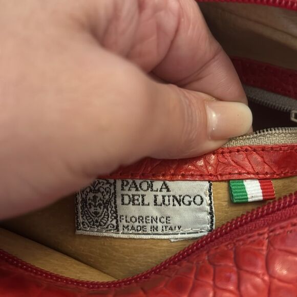 Paola del lungo red crocodile skin bag - Picture 7 of 10